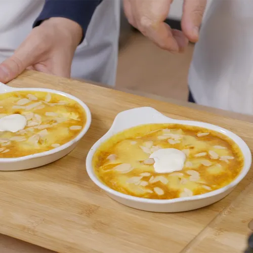 Gratin citrouille, Sabayon Champagne